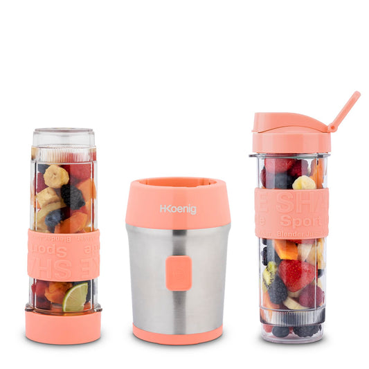 H.Koenig Smoothie Mixer 300 Watt, BPA-frei Rosa