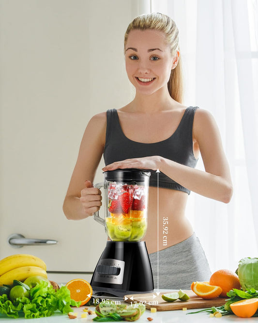 SHARDOR Smoothie Maker 1,5 Liter, Mixer mit 5 Stufen